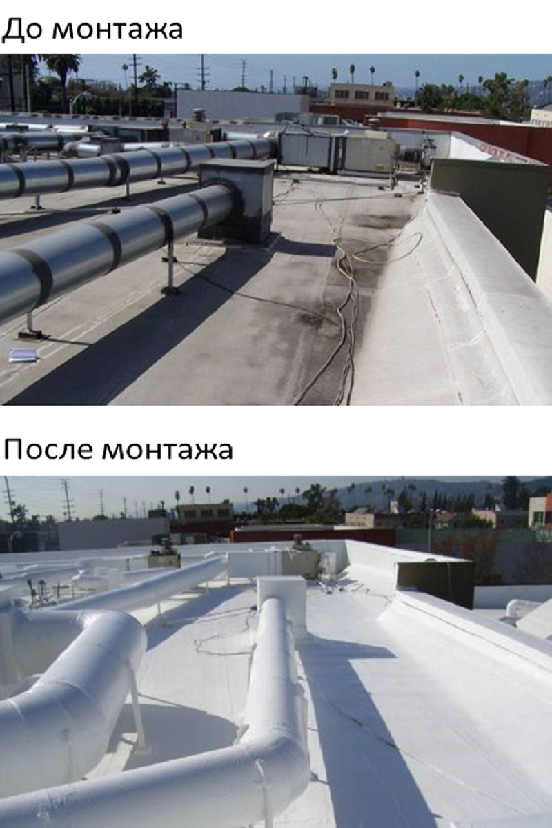 Высококачественные покрытия является безопасными в обращении, наносятся поверх всех известных систем кровельной изоляции и покрытий (шифер, керамика, рубероид, дерево, металл, бетон, штукатурка, ПВХ, битум и т.п.)